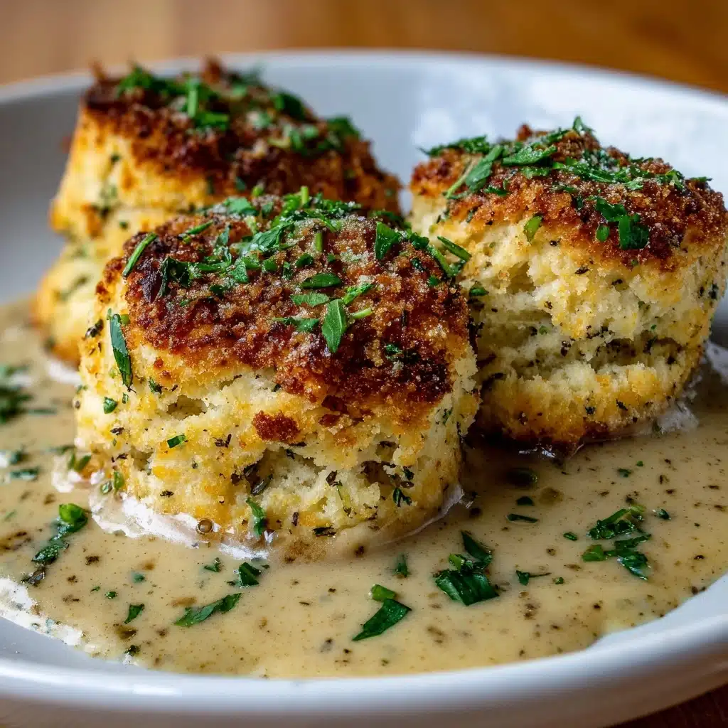 Chicken Pillows with Creamy Parmesan Sauce Recipe