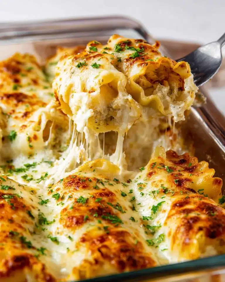 Chicken Alfredo Lasagna Roll Ups Recipe