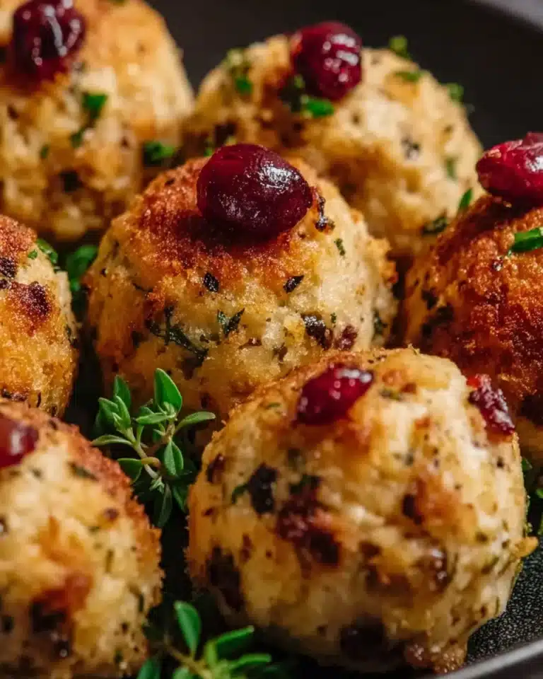 Cranberry Turkey Stuffing Balls Recipe