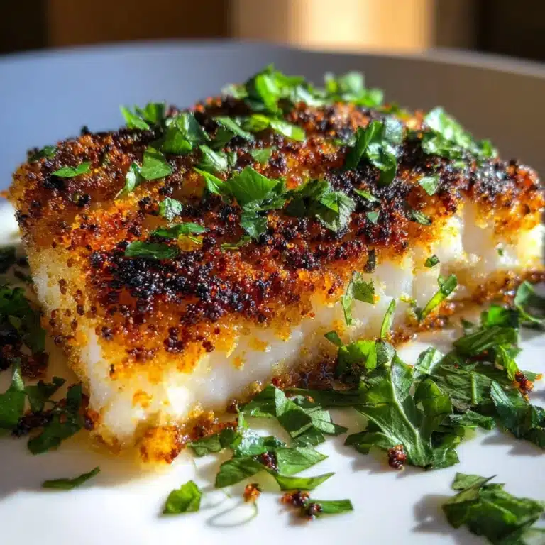 Garlic Parmesan Crusted Halibut Recipe
