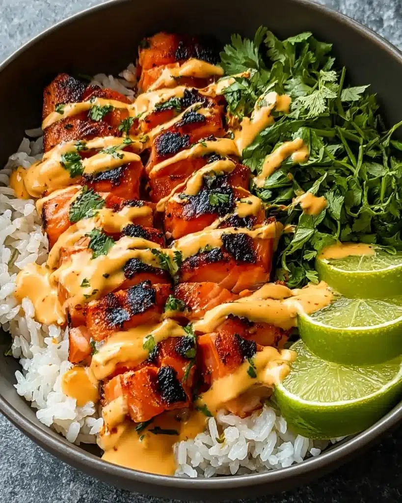 Sweet Chili Chicken Bowl with Coconut Lime Drizzle Recipe