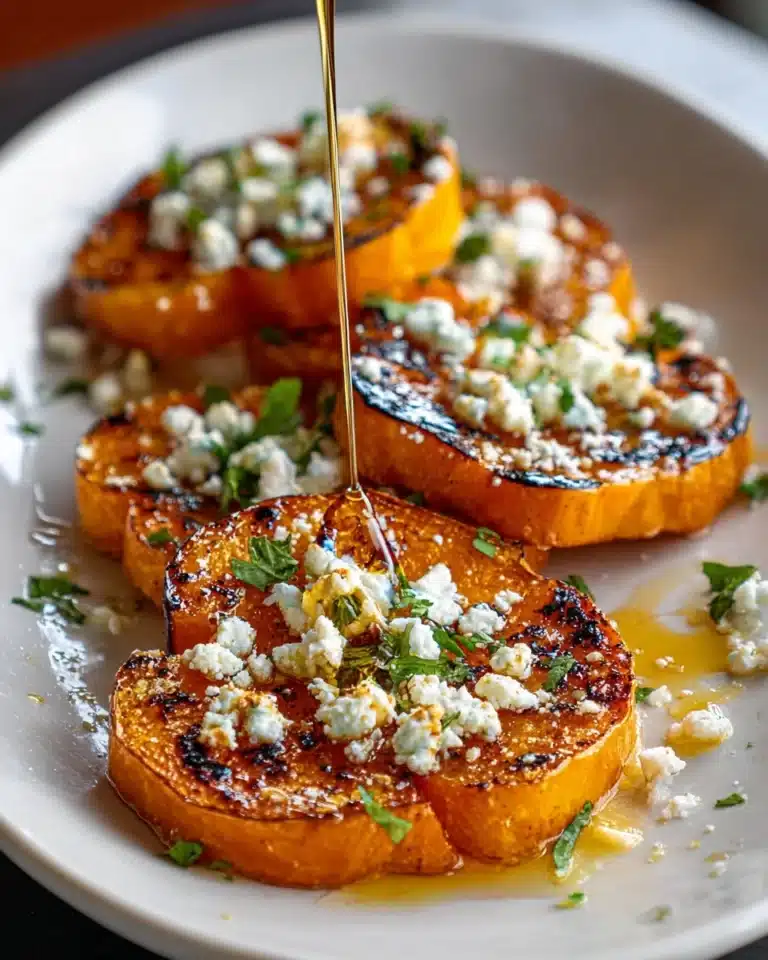 Roasted Sweet Potato Rounds with Honey & Feta Recipe