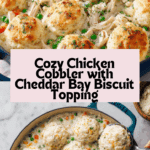 Chicken Cobbler with Red Lobster Cheddar Biscuit Topping Recipe