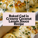 Tasty Baked Cod In Coconut Lemon Cream Sauce Recipe