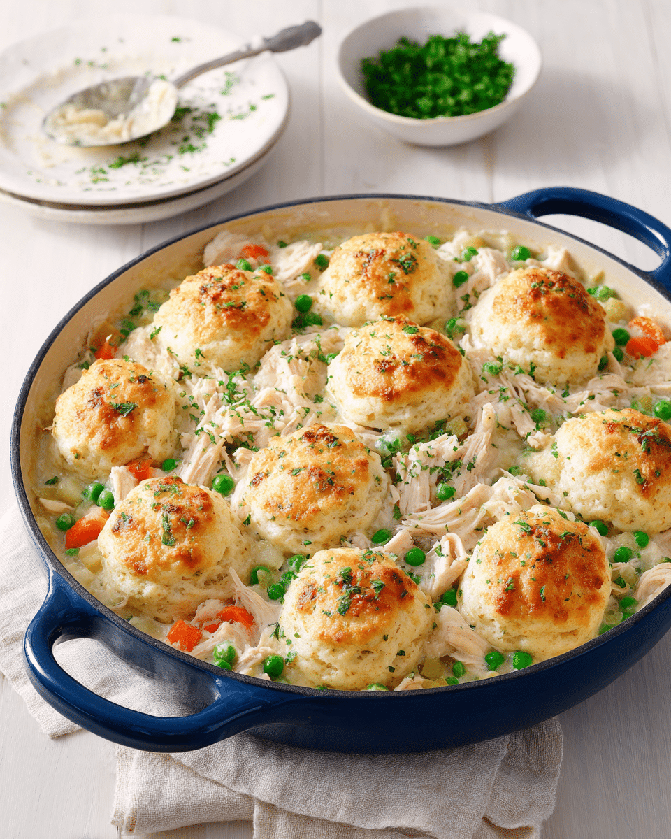Chicken Cobbler with Red Lobster Cheddar Biscuit Topping Recipe