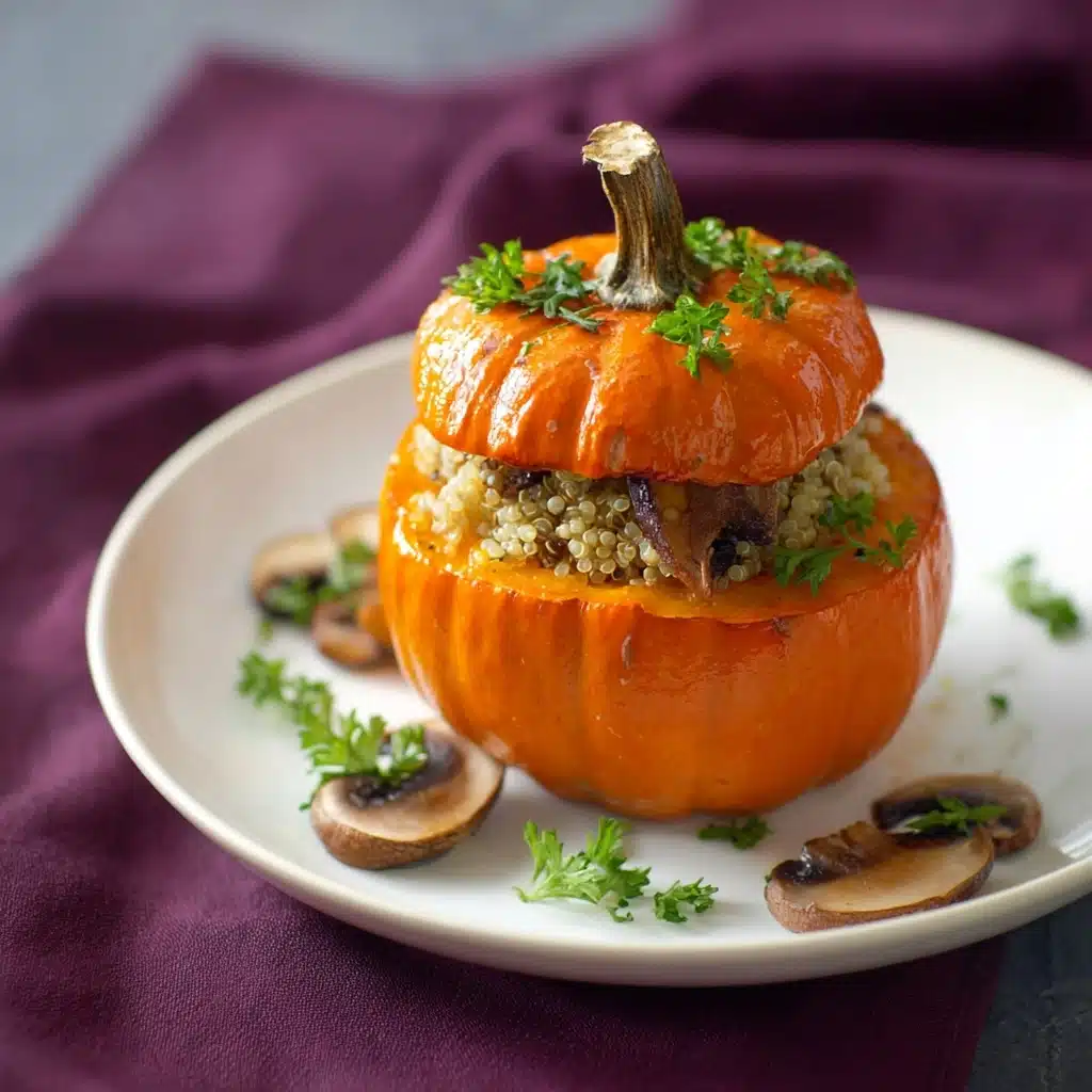 Mini Pumpkins Stuffed with Onion Mushrooms and Chard – Cozy Fall Delight