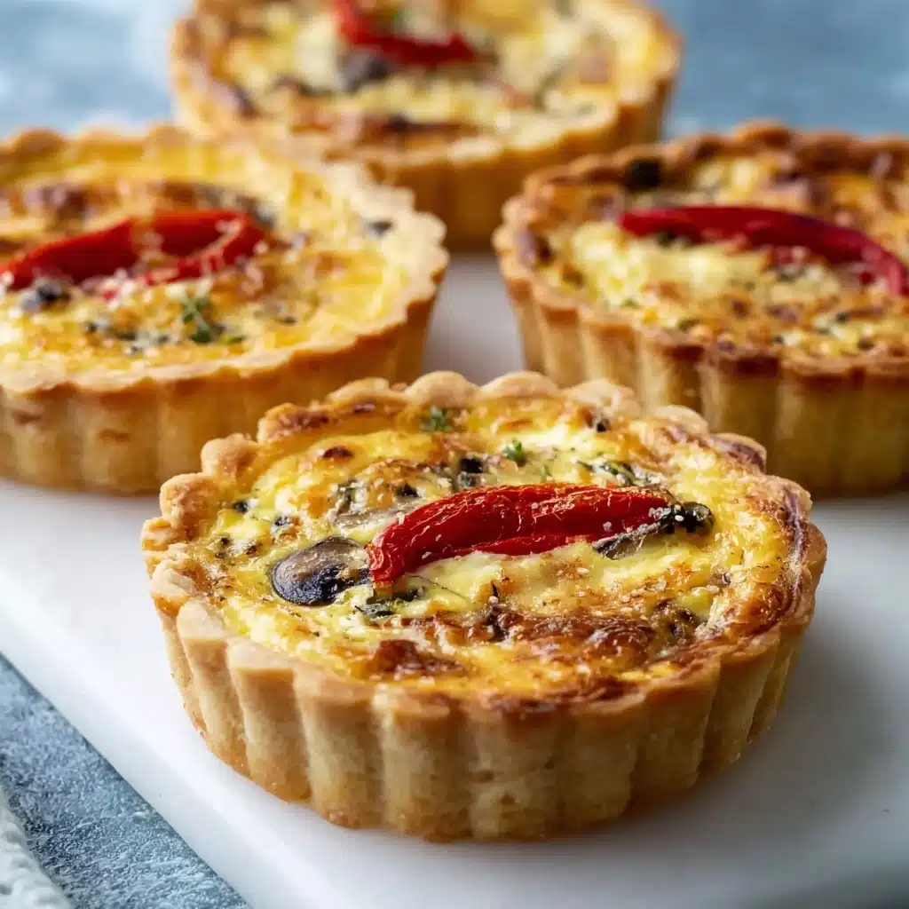 Chicken and Mushroom Mini Quiches Recipe 4 Chicken and Mushroom Mini Quiches Recipe - Recipe Image