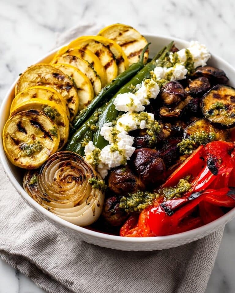 Grilled Vegetable Salad with Goat Cheese and Pesto Recipe
