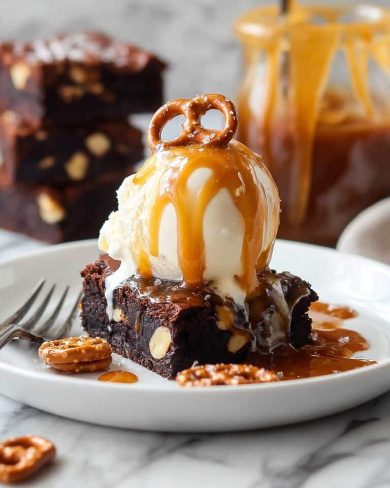 Salted Caramel Pretzel Brownies Recipe