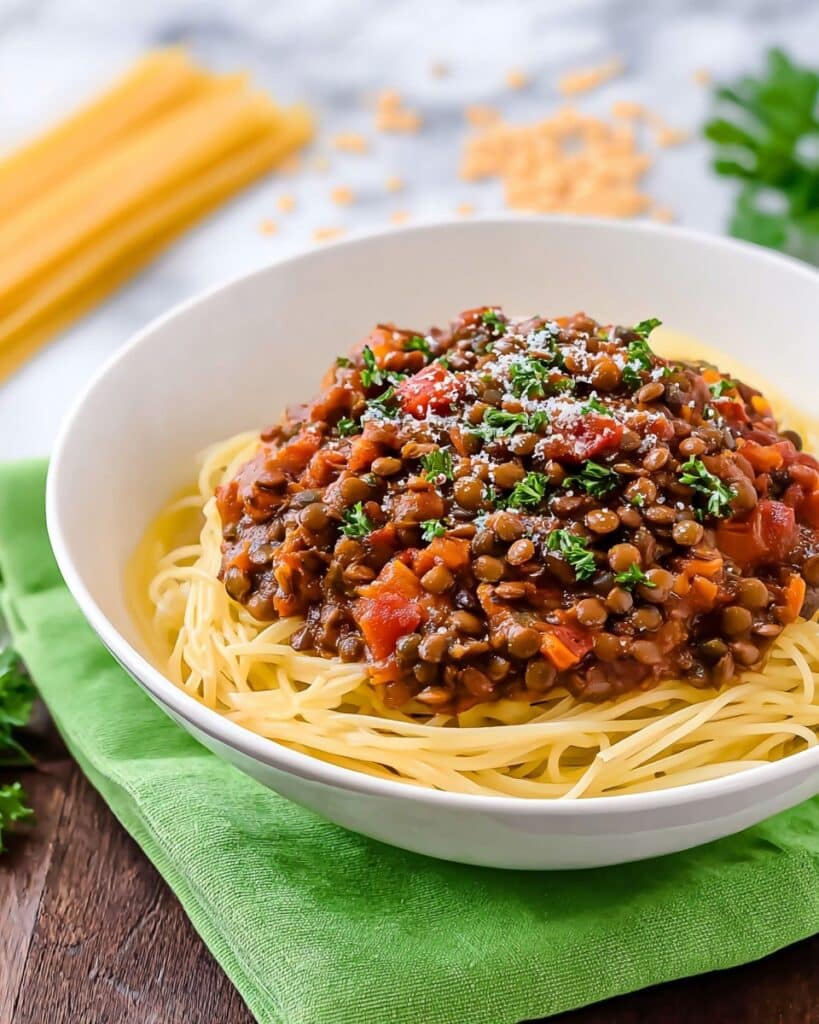 Mushroom & Lentil Pasta Sauce (Vegan Ragu) Recipe