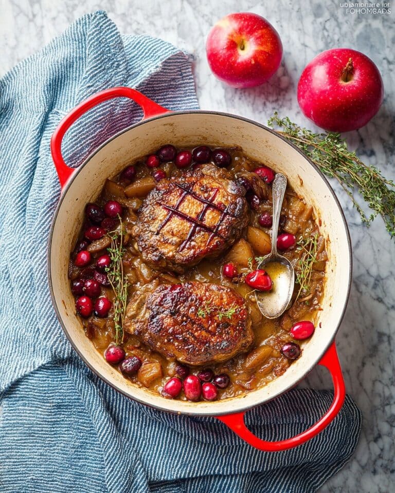 Braised Duck Breasts with Apples and Onions Recipe
