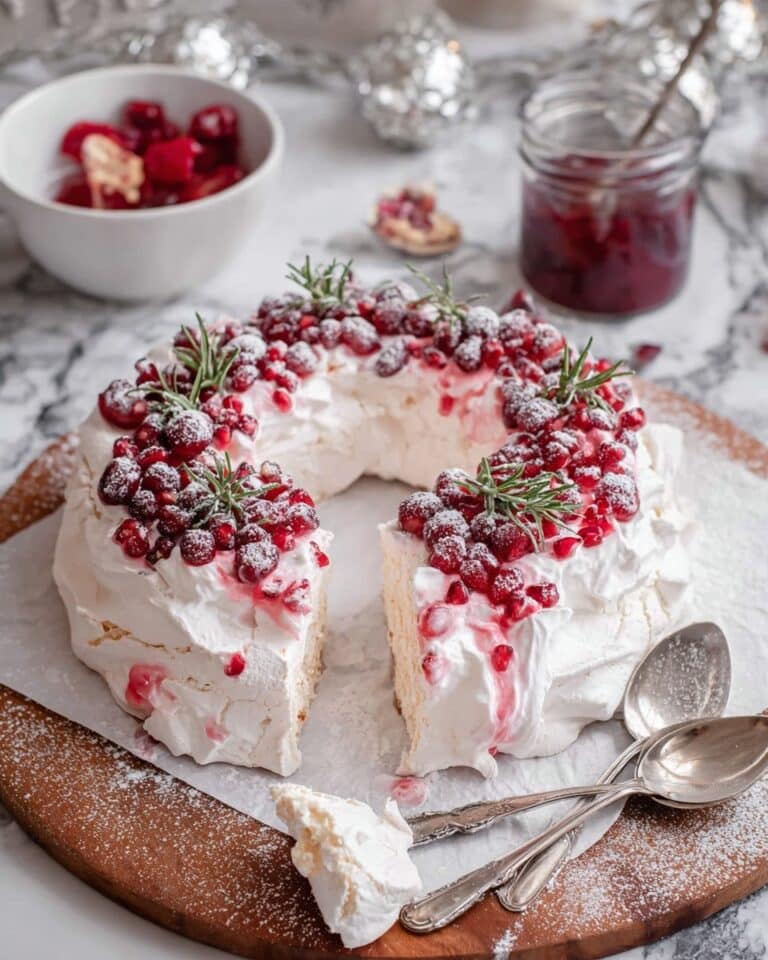 Holiday Cranberry and Pomegranate Pavlova Recipe