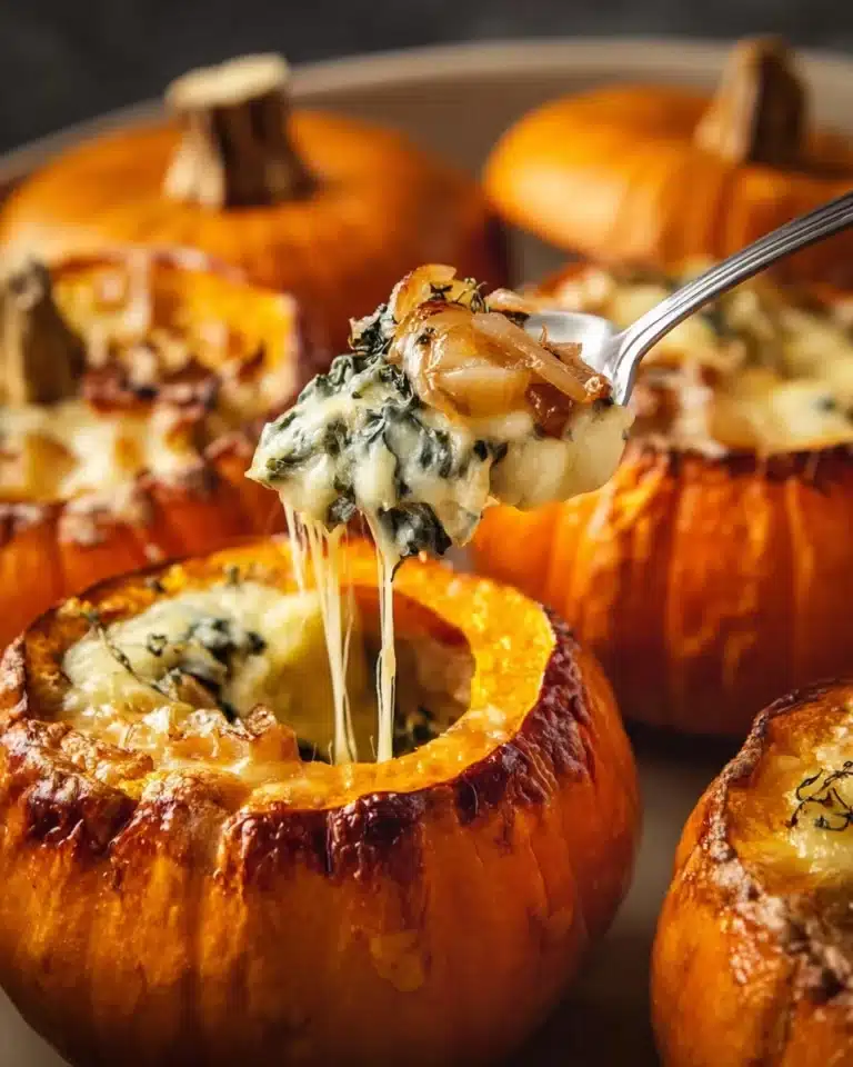 Mini Pumpkins Stuffed with Onion Mushrooms and Chard – Cozy Fall Delight
