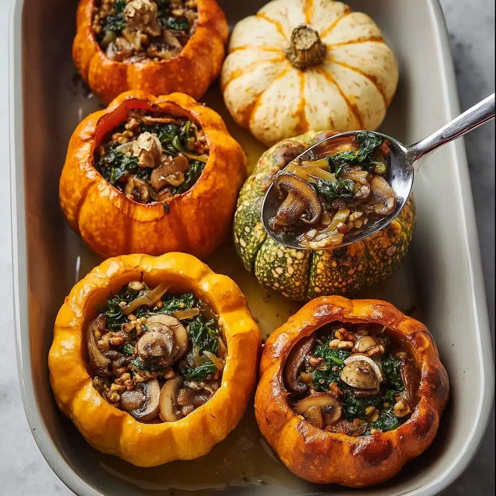 Mini Pumpkins Stuffed with Onion Mushrooms and Chard – Cozy Fall Delight
