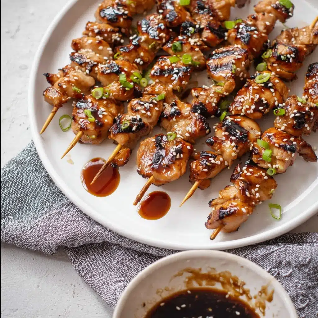 Teriyaki Sesame Grilled Chicken Skewers Recipe - Recipe Image