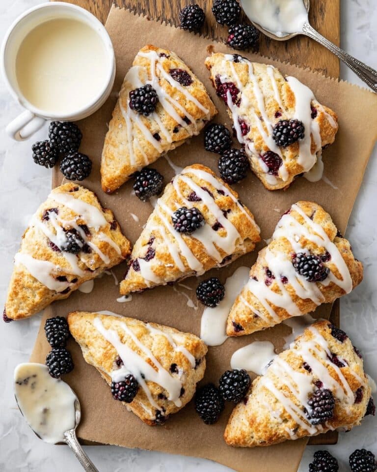 Blackberry Scones with Vanilla Glaze Recipe