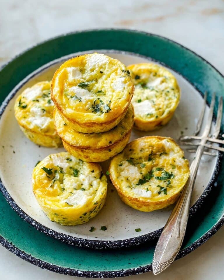 Cottage Cheese Egg Bites with Spinach, Bell Pepper, and Feta Recipe