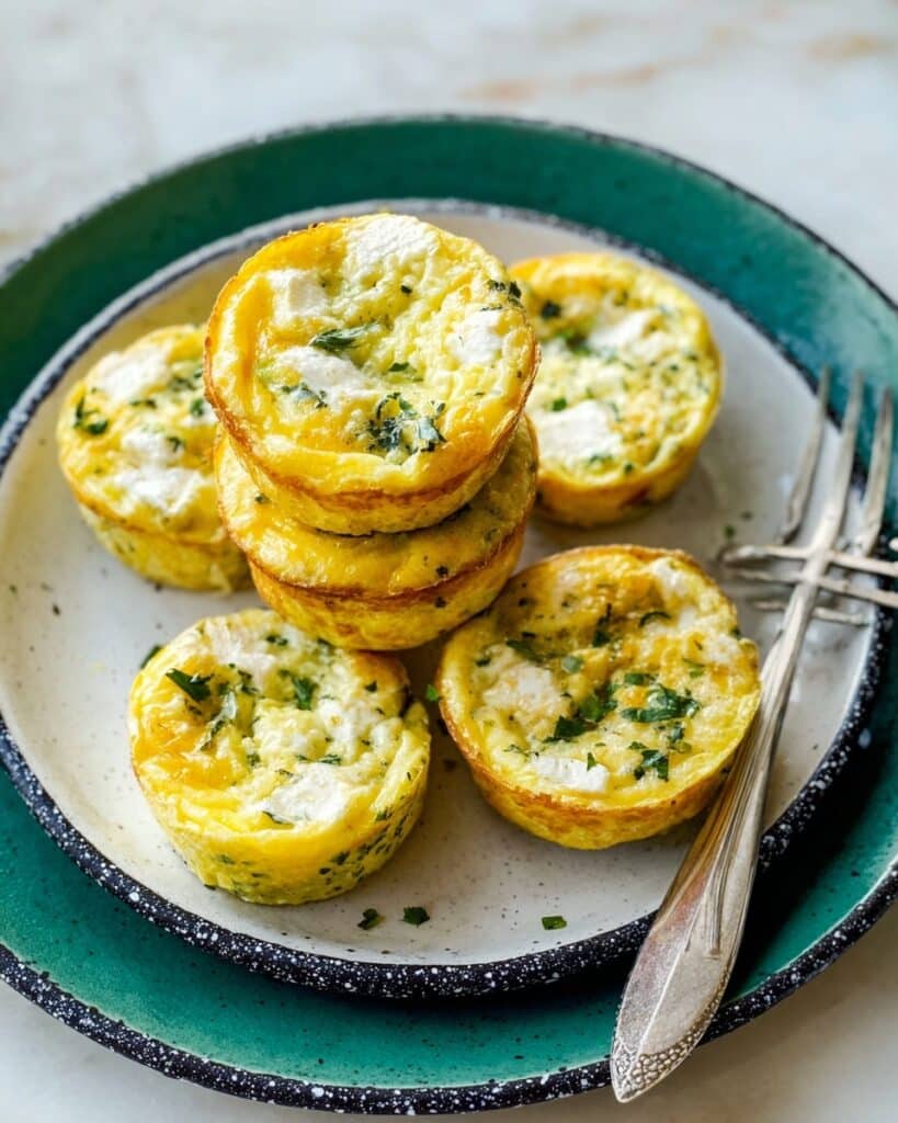 Cottage Cheese Egg Bites with Spinach, Bell Pepper, and Feta Recipe