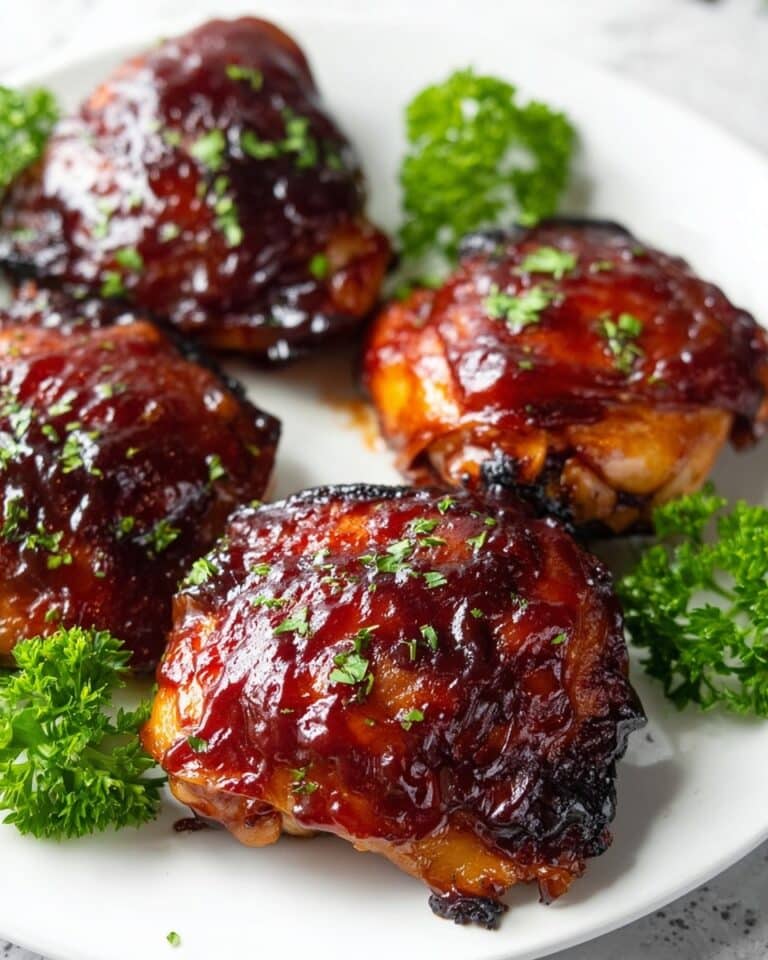 Crispy & Juicy BBQ Baked Chicken Thighs Recipe