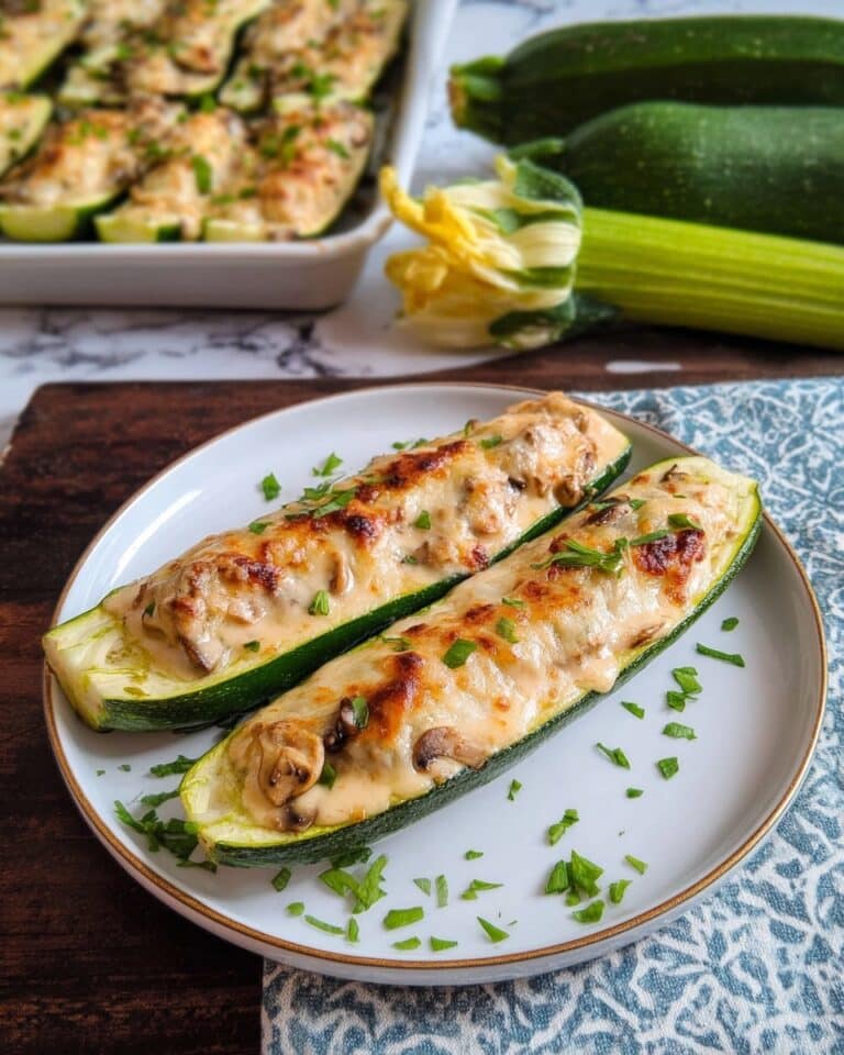 Beef Stuffed Zucchini Boats Recipe