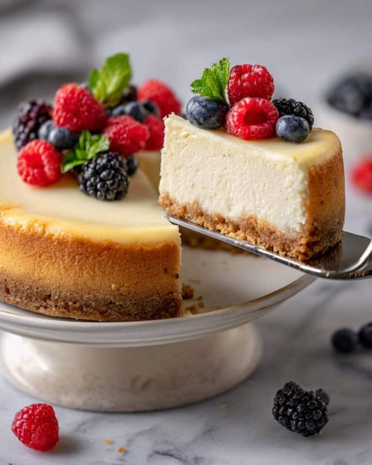 Low-Fat Cheesecake with Berry Topping Recipe