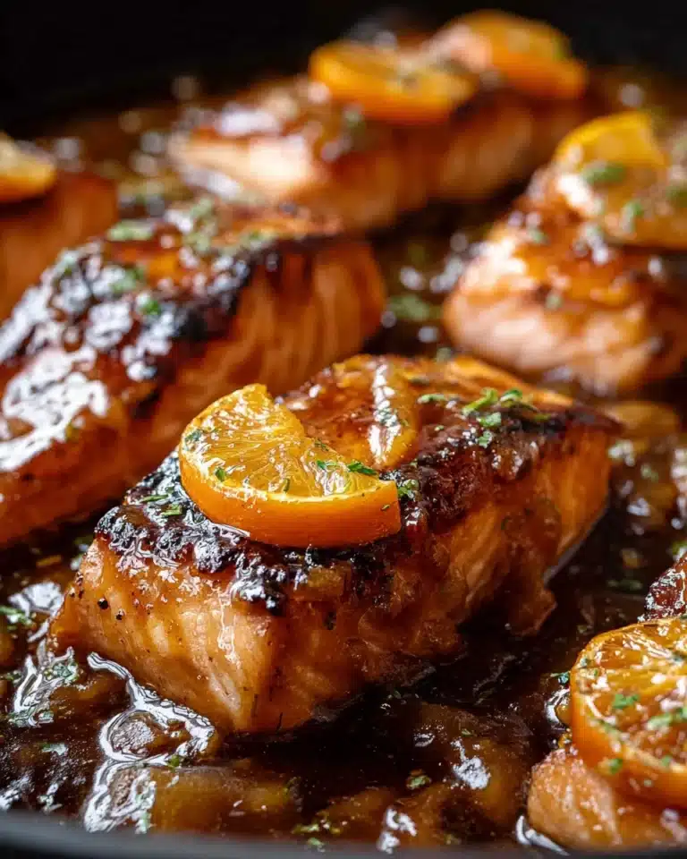 Bourbon Peach Roasted Salmon Recipe