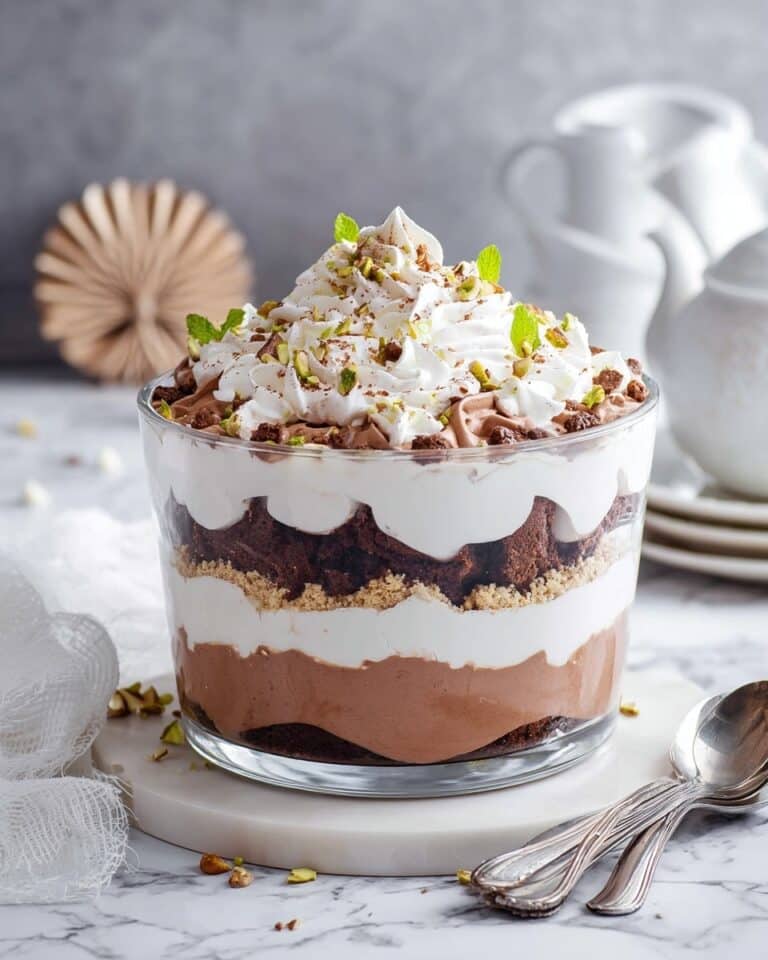 Brownie Trifle with Toffee Bits and Chocolate Pudding Recipe