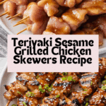 Teriyaki Sesame Grilled Chicken Skewers Recipe