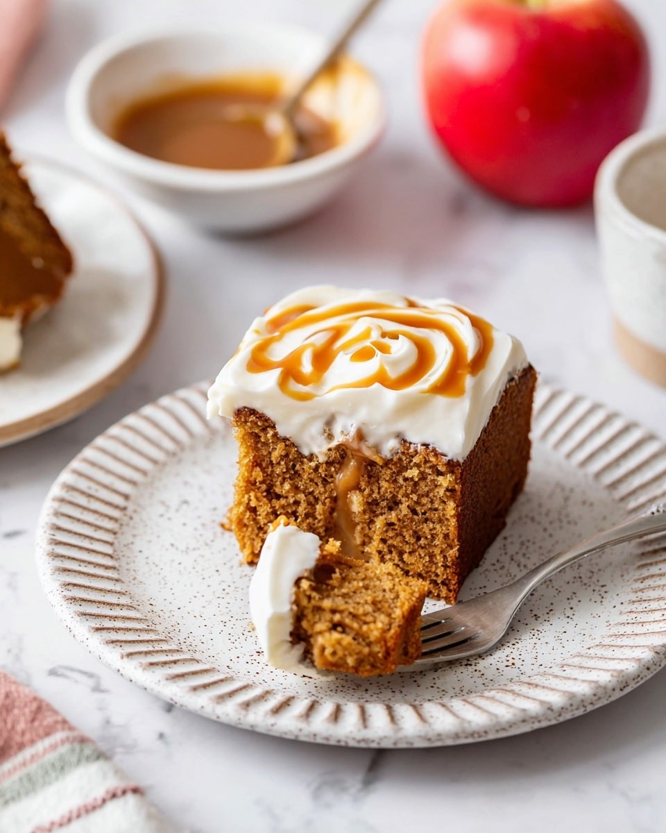 Apple Spice Cake with Salted Caramel Cream Cheese Frosting Recipe