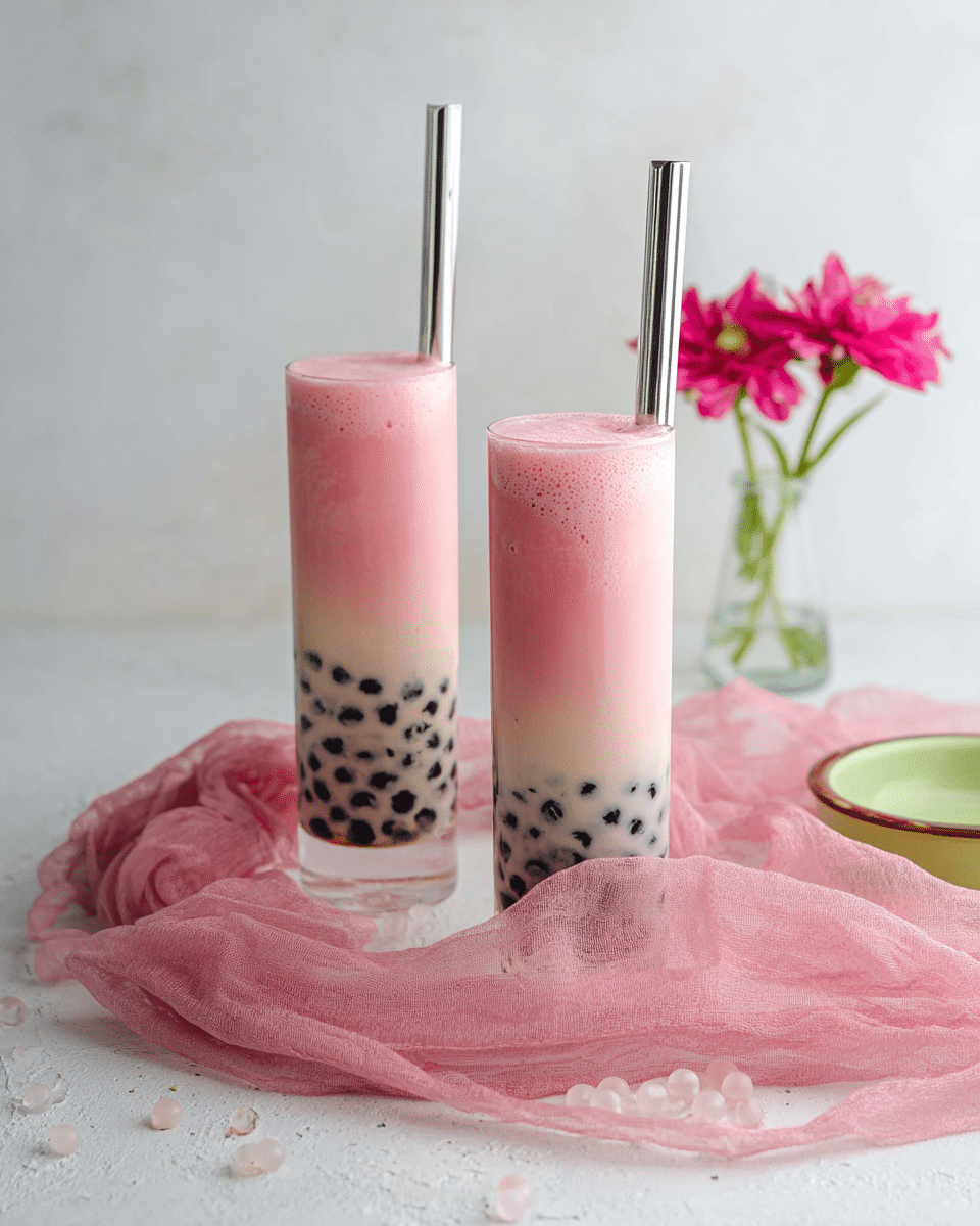 Boba Smoothie (with Strawberry and Banana) Recipe