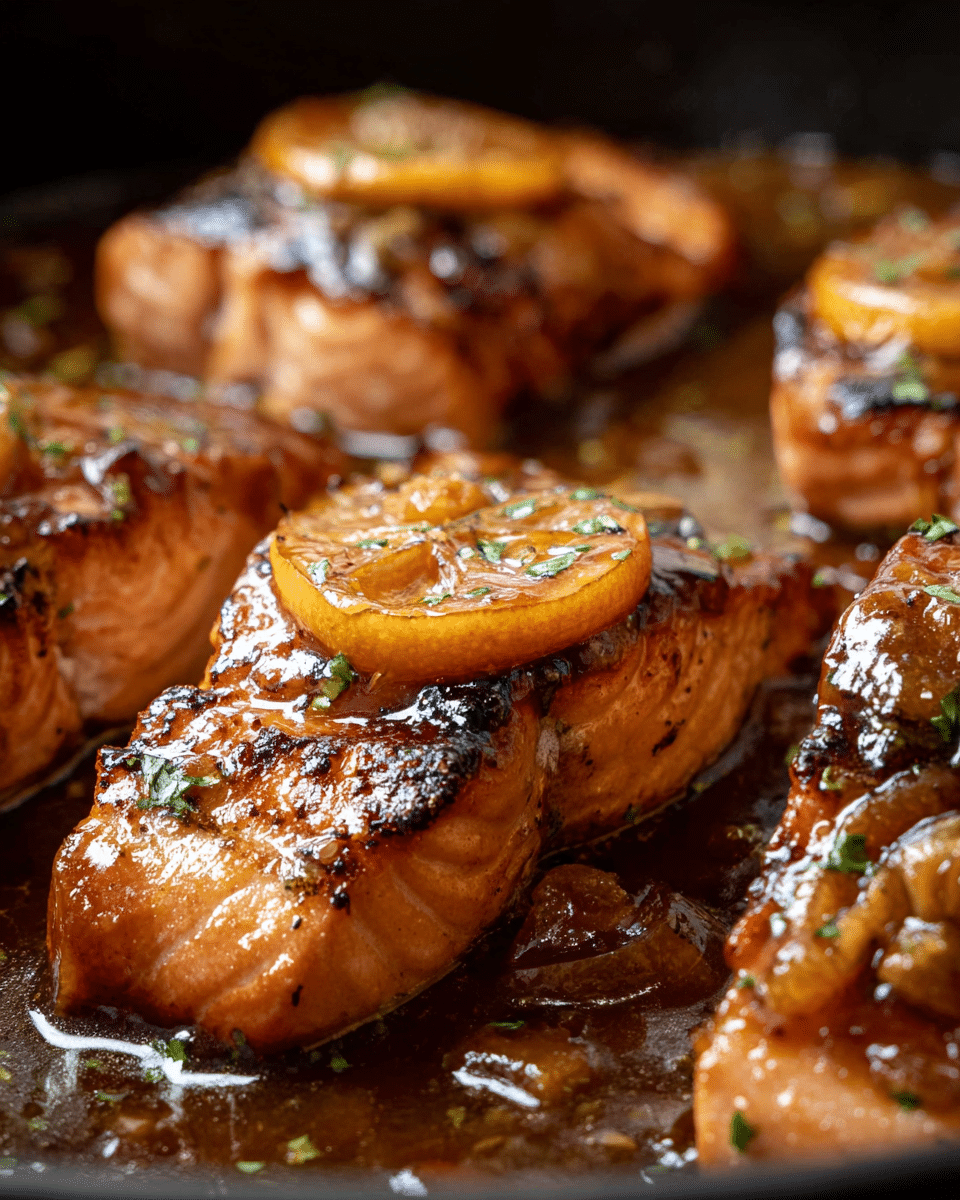 Bourbon Peach Roasted Salmon Recipe