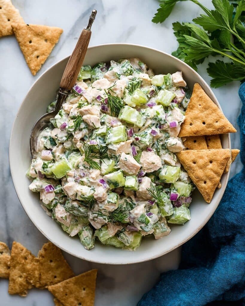 Mediterranean Tzatziki Chicken Salad Recipe
