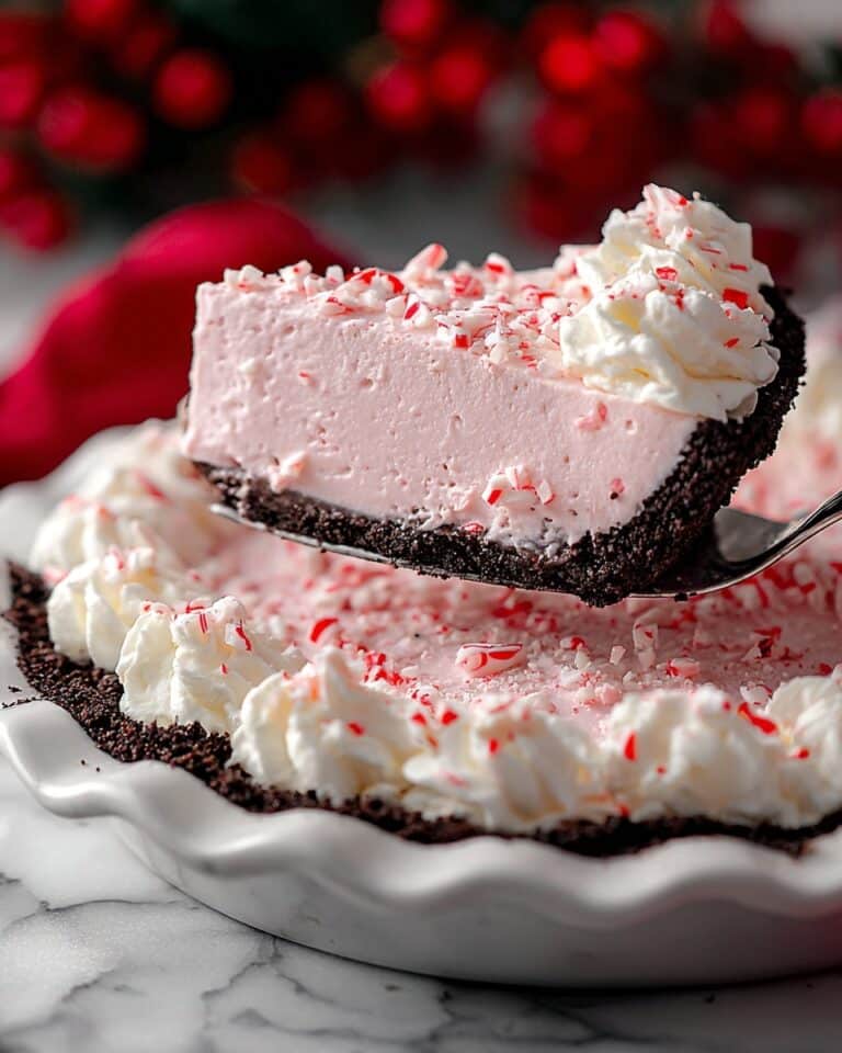 No Bake Christmas Peppermint Pie Recipe