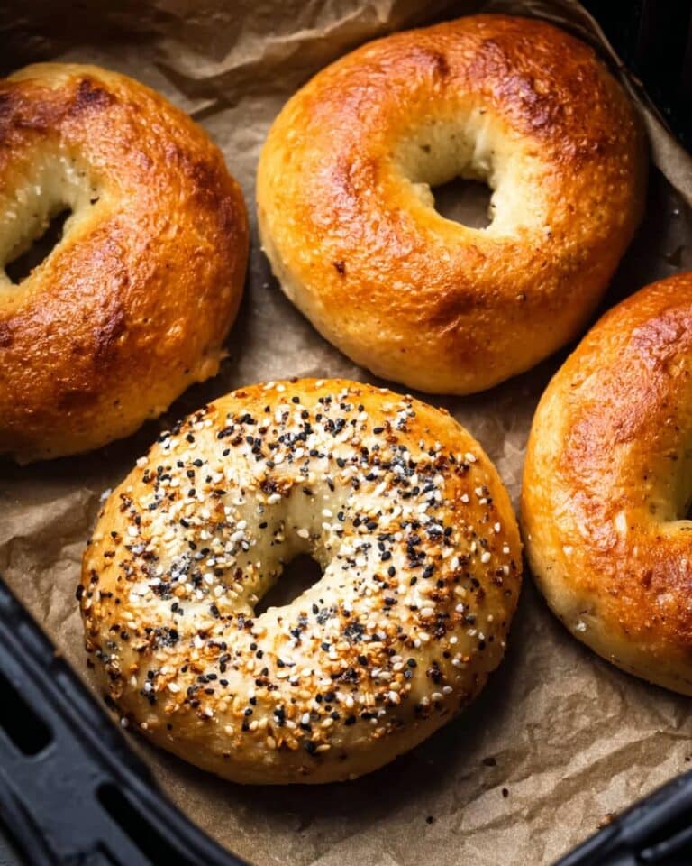 Simple 3 Ingredient Protein Bagels – Air Fryer Recipe