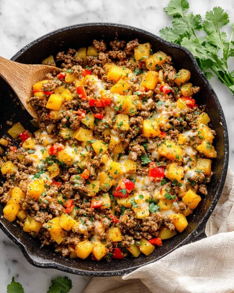 Mexican Ground Beef and Potato Skillet Recipe