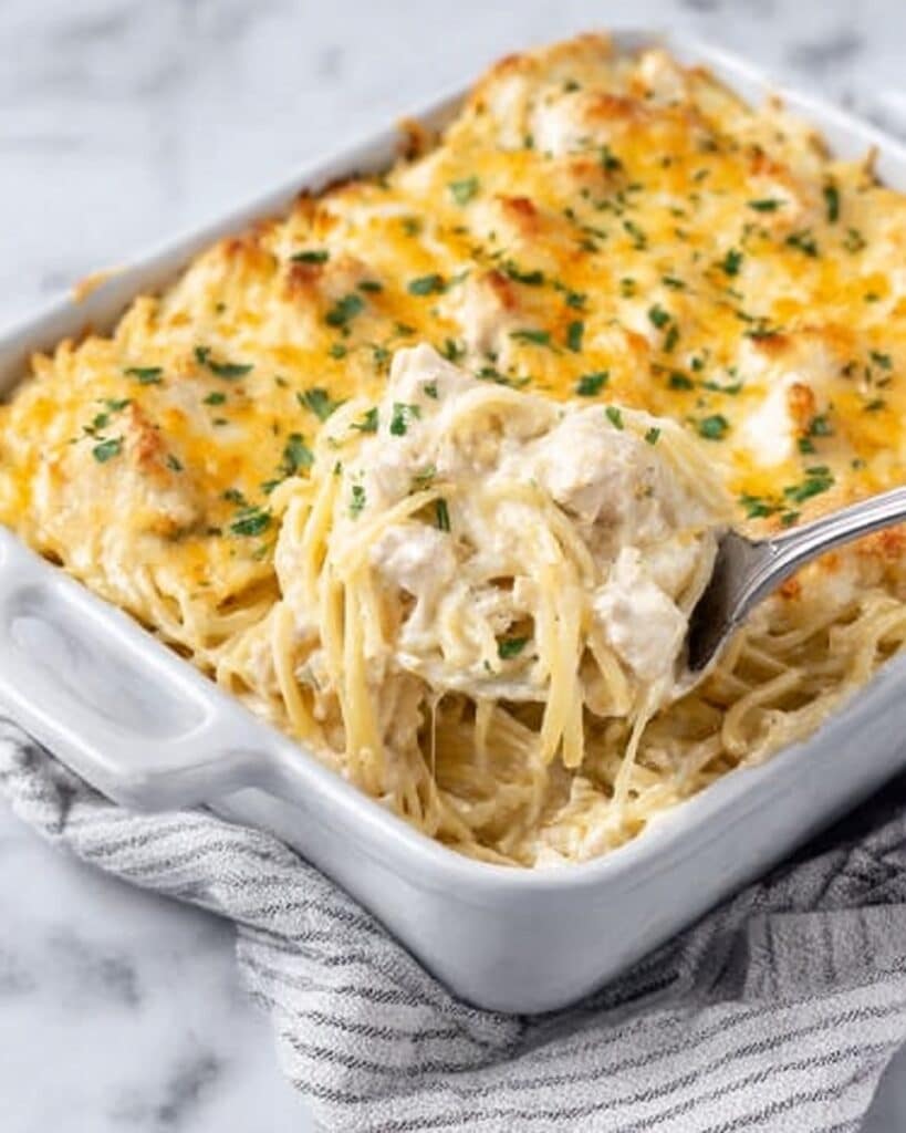 Creamy Chicken Tetrazzini Casserole Recipe