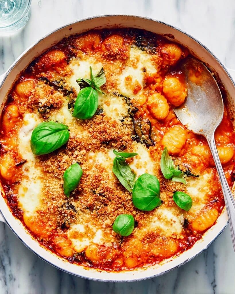 Crispy Eggplant Parmesan Gnocchi Bake Recipe