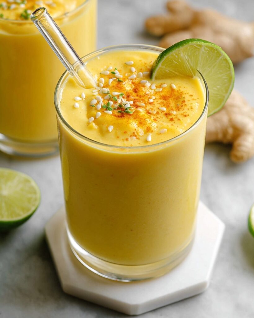 5-Minute Mango Turmeric Ginger Smoothie Recipe