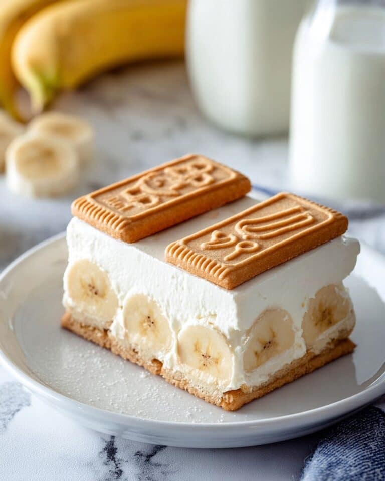Banana Pudding with Chessmen Cookies and Cream Cheese Layer Recipe