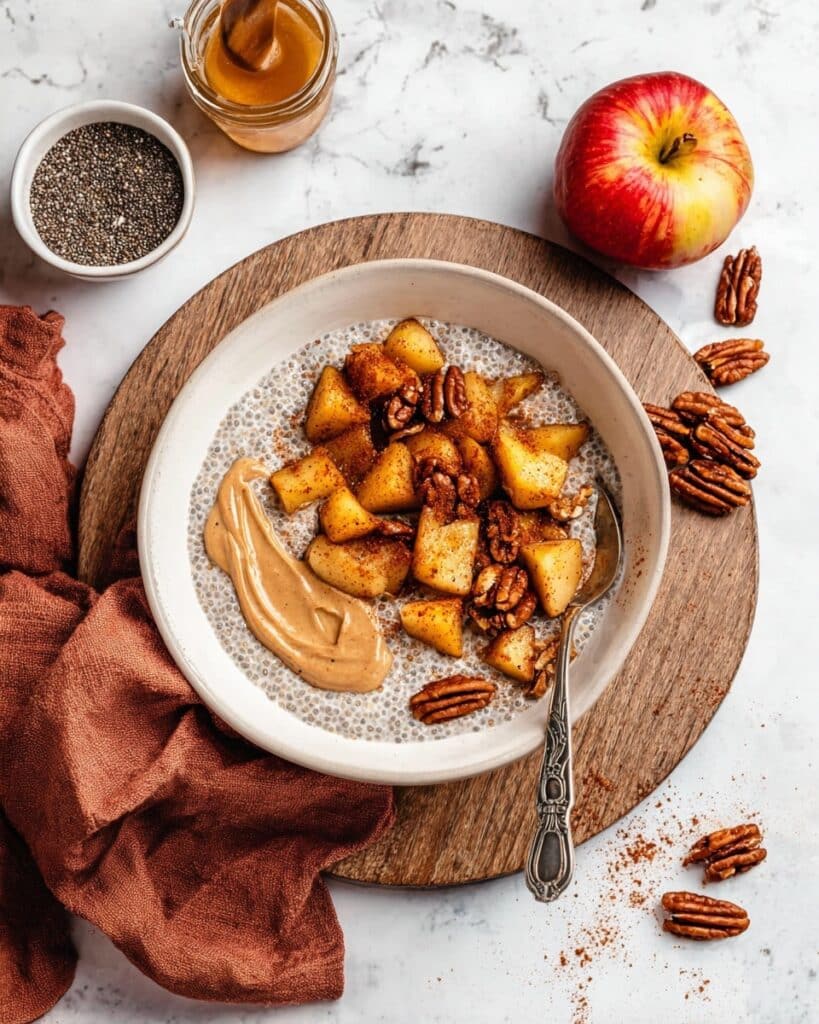 Warm Chia Pudding with Cinnamon Apples Recipe