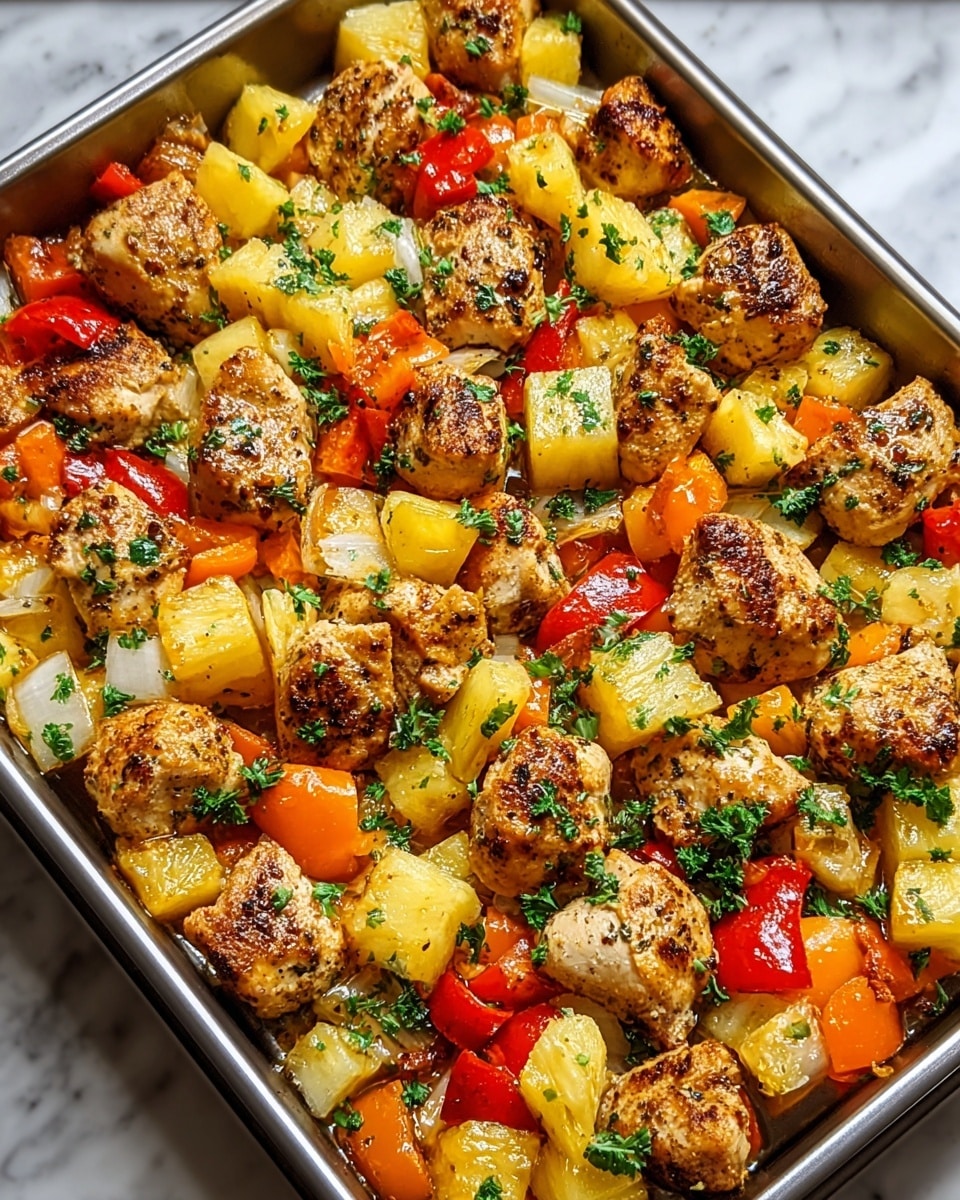 Hawaiian Chicken Sheet Pan – Sweet, Savory & Easy Weeknight Dinner Recipe - Recipe Image
