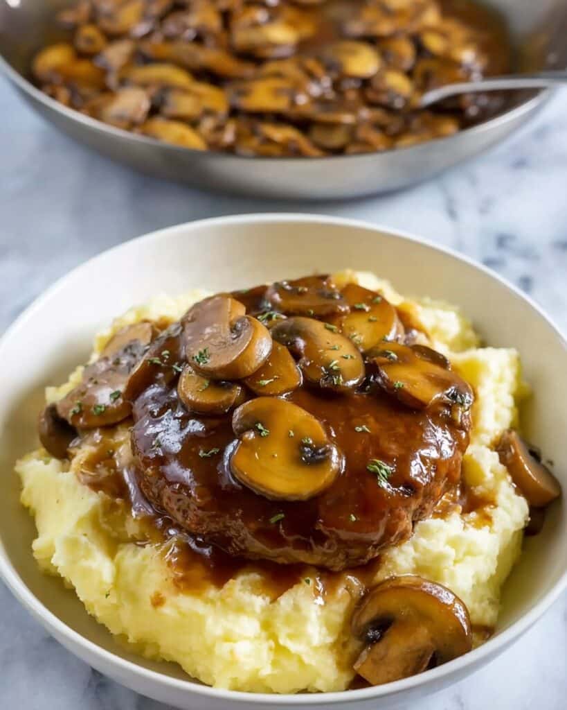 Vegan Salisbury Steak with Mushroom Gravy Recipe