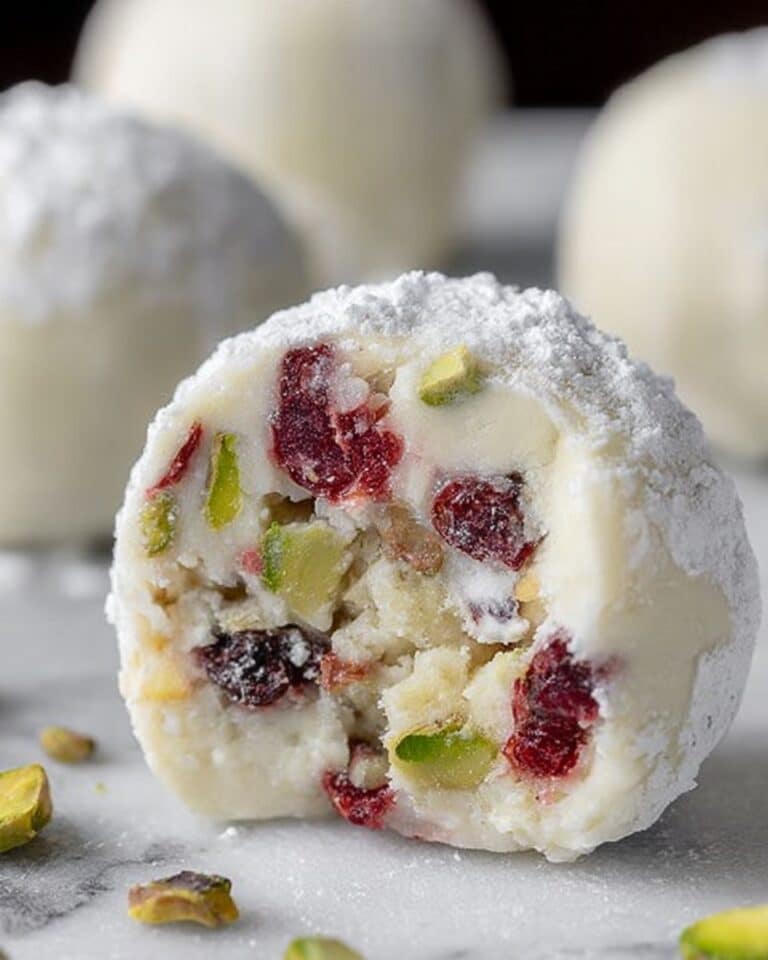 Cranberry Pistachio White Chocolate Truffles Recipe