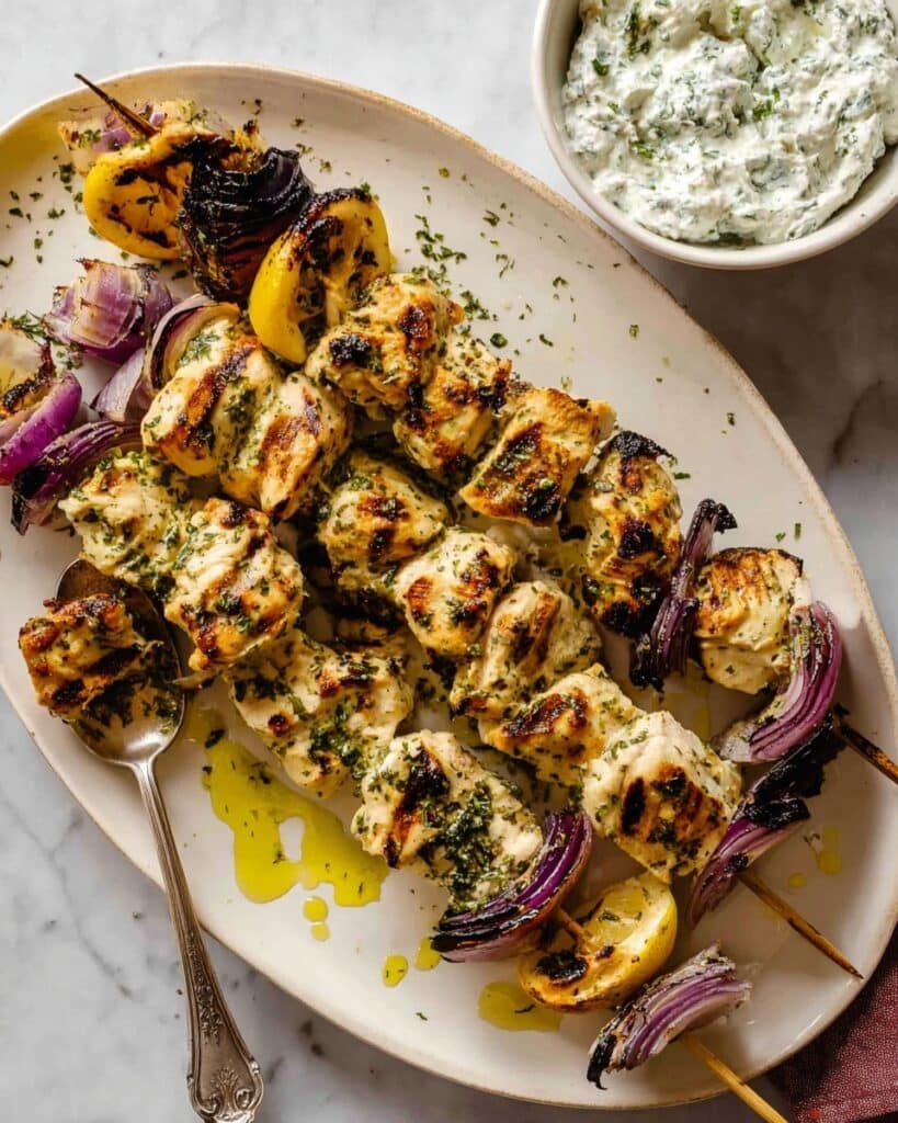 Greek Chicken Souvlaki Recipe (Broil or Grill) Recipe
