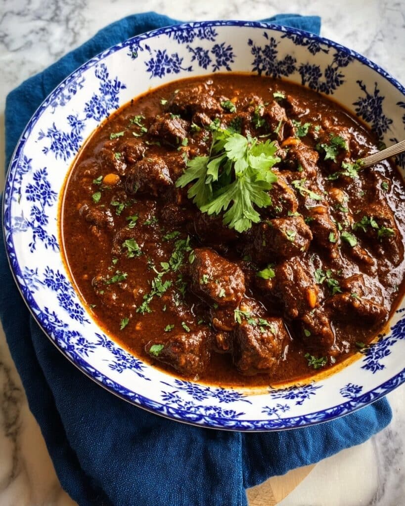 Mexican Chile Colorado Slow Cooker Beef Stew Recipe