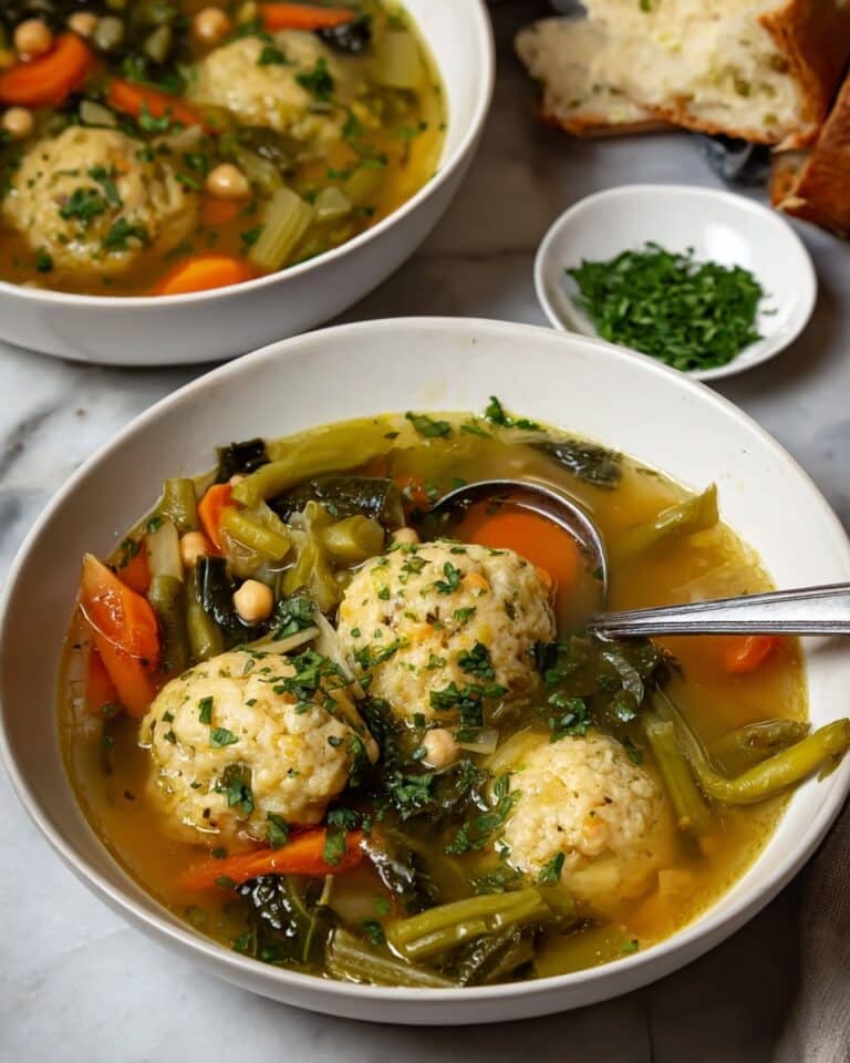 Vegan Chickpea Dumpling Soup Recipe