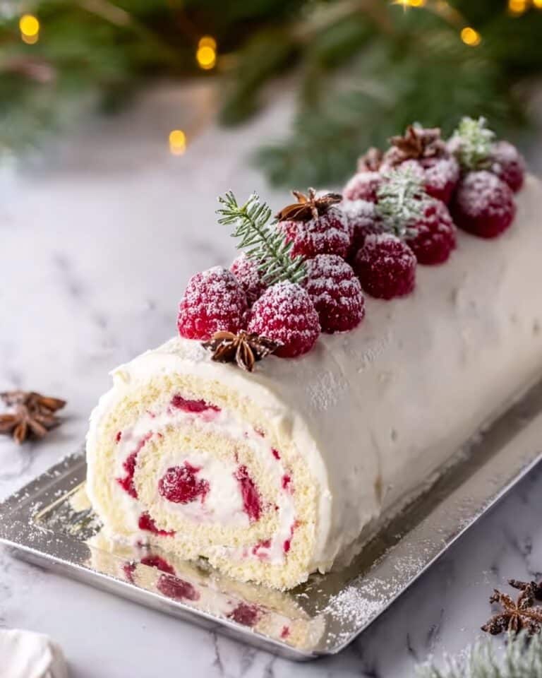 Christmas Raspberry Cake Roll Recipe