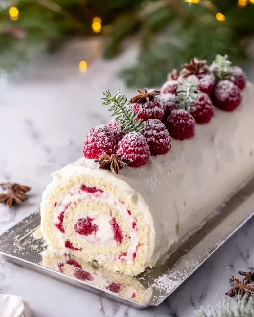 Christmas Raspberry Cake Roll Recipe