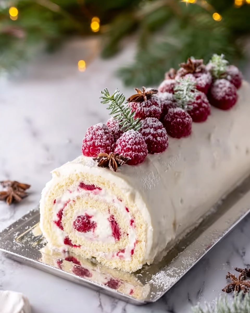 Christmas Raspberry Cake Roll: Festive Holiday Dessert Delight