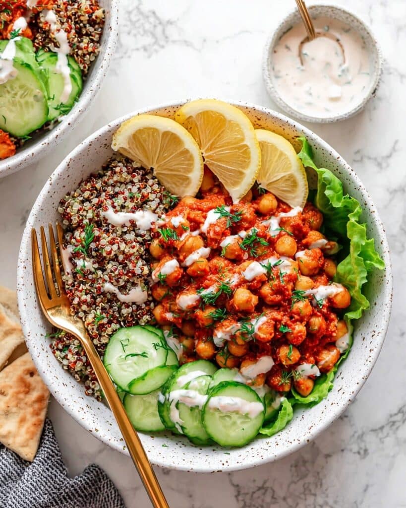 Spicy Chickpea Quinoa Bowls Recipe